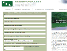 Tablet Screenshot of freightforless.com